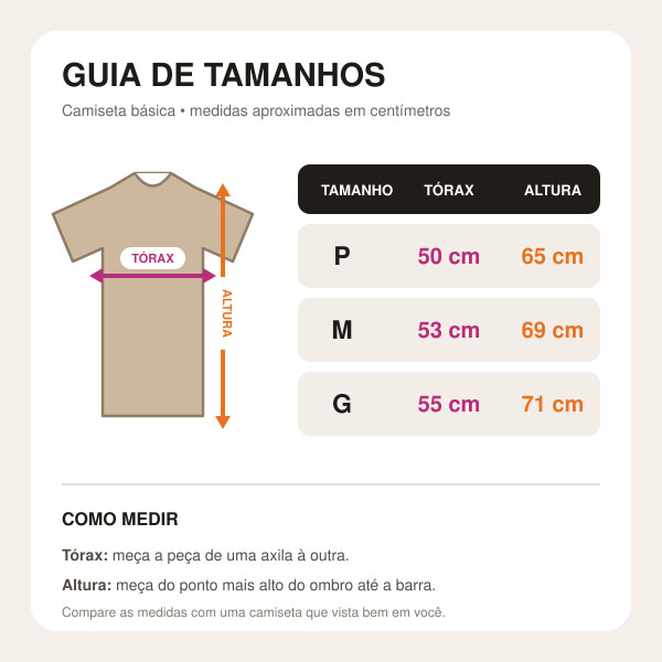 Guia de Tamanho