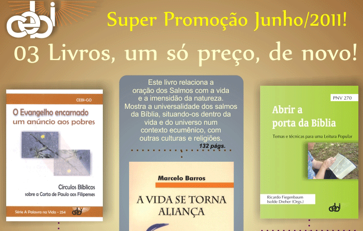 CEBI: Promoção de livros do mês de junho