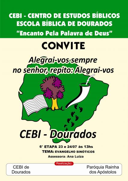 CEBI-MS: Evangelhos Sinóticos é tema de Escola Bíblica em Dourados