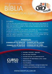 CURSO ON LINE: Bíblia e Hermenêuticas Juvenis