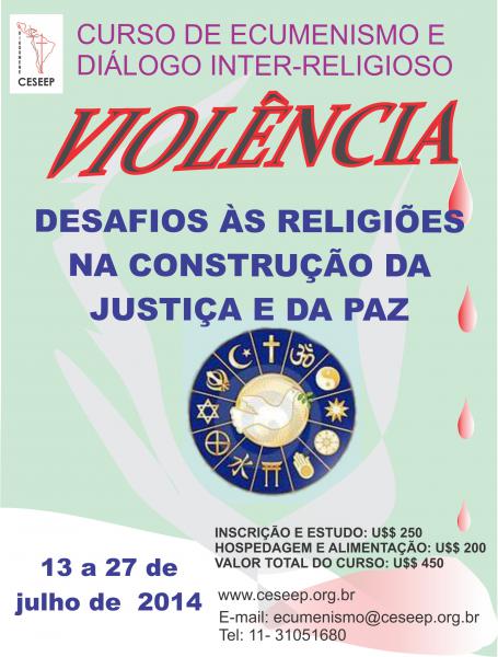Violência é tema do curso de Ecumenismo e Diálogo Inter-Religioso