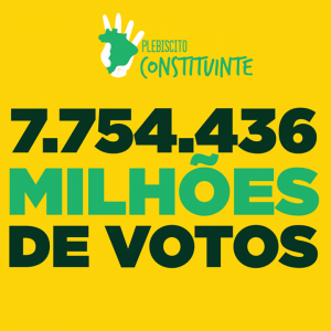 7.754.436 MILHÕES DE PESSOAS VOTARAM NO PLEBISCITO!