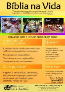 Gesto concreto de solidariedade  - A Bíblia a serviço da vida