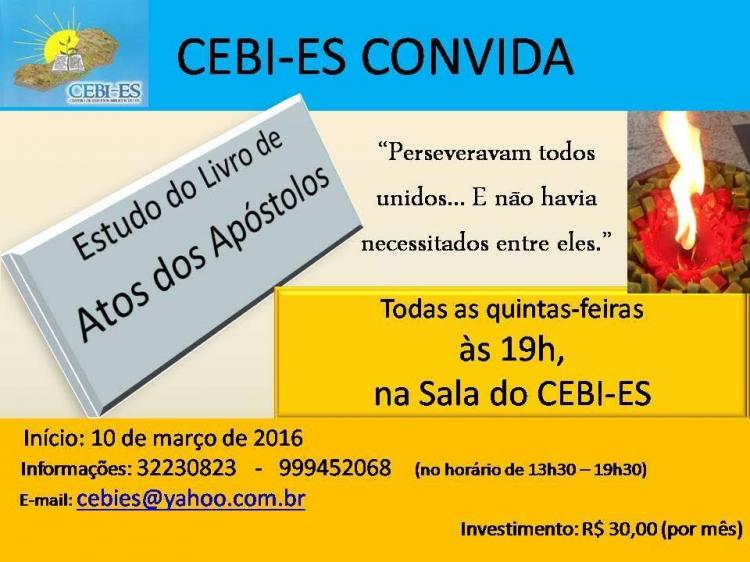 CEBI-ES 30 Anos Caminhando e Celebrando Nossa História