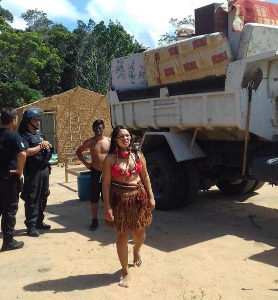 Famílias Pataxó são despejadas da Aldeia Aratikum para as margens da BR-367
