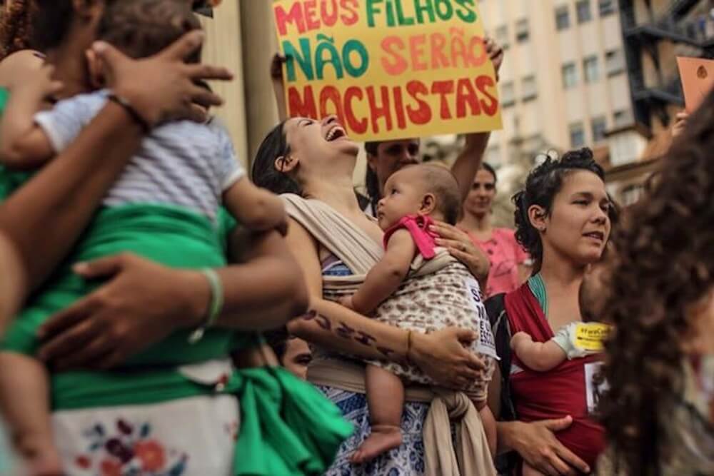 Protesto de mulheres contra a lei do aborto prposta por Cunha 12 nov 2017. Foto por M%C3%ADdia NINJA