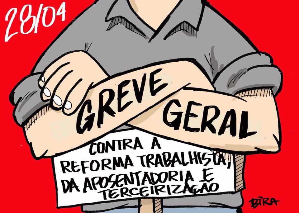 Greve Geral: Confira vídeos de integrantes da rede Jubileu Sul Brasil 1 greve geral 28.04.17