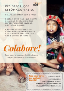 Crianças Guarani Kaiowá sofrem com o frio Colabore