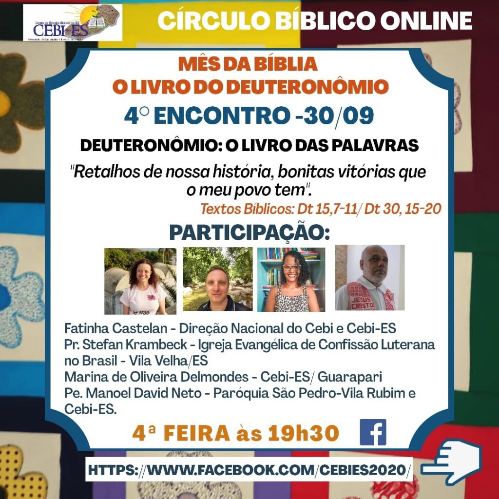 CEBI ES realiza o 4º Encontro de Estudos sobre o Livro do Deuteronômio 1 WhatsApp Image 2020 09 27 at 16.00.51