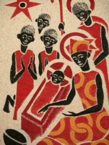 Nativity Scene Fresco Designed and Painted in 1963 by Dom Georges Saget Keur Moussa Abbey Church Photographic Print Godong AllPosters com