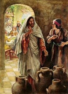 JESÚS CONVIERTE EL AGUA EN VINO EN LAS BODAS DE CANÁ