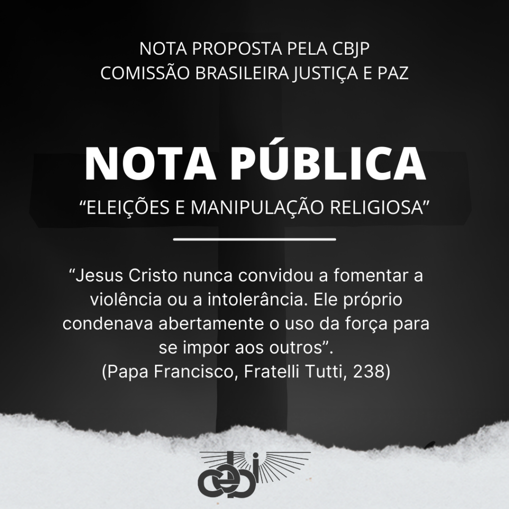 NOTA PUBLICA Eleicoes e manipulacao religiosa