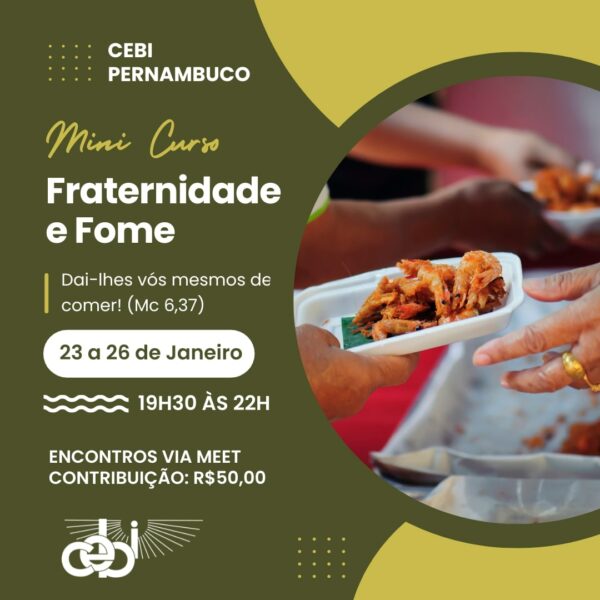 minicurso fraternidadeefome