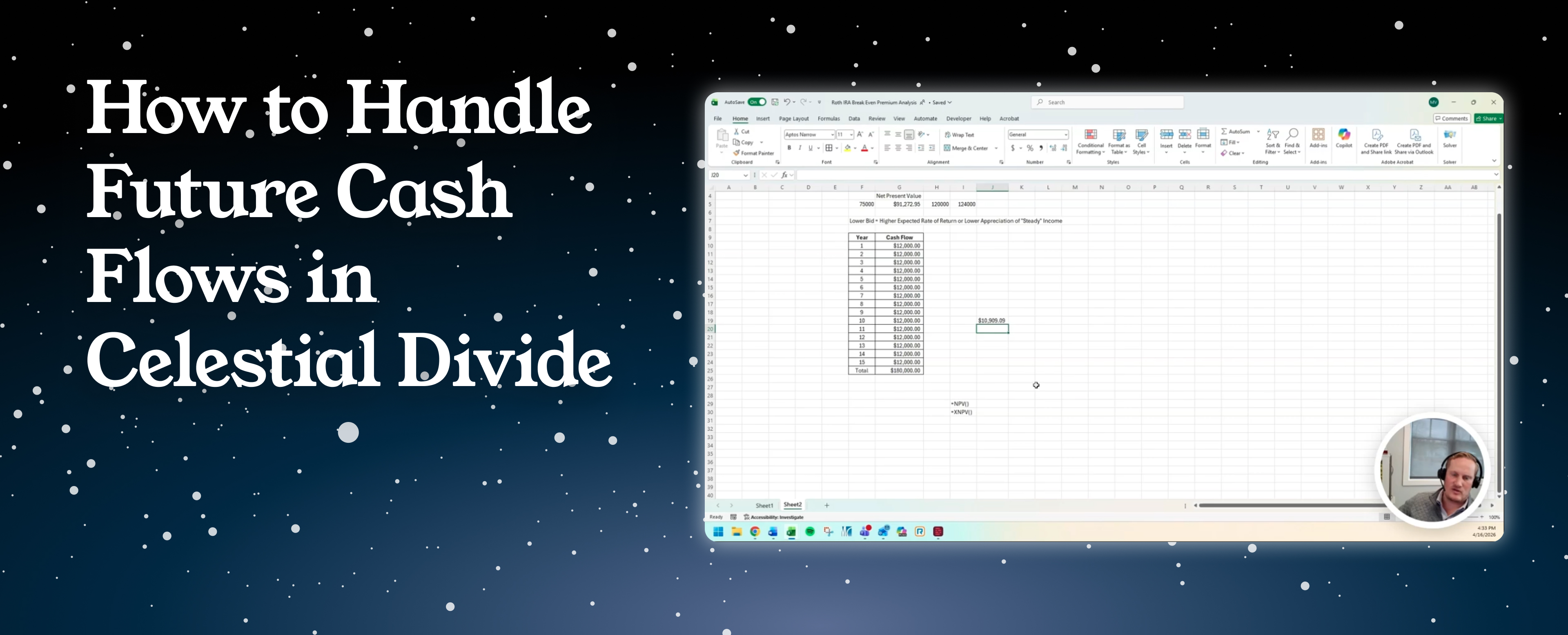 How to Handle Future Cash Flows in Celestial Divide