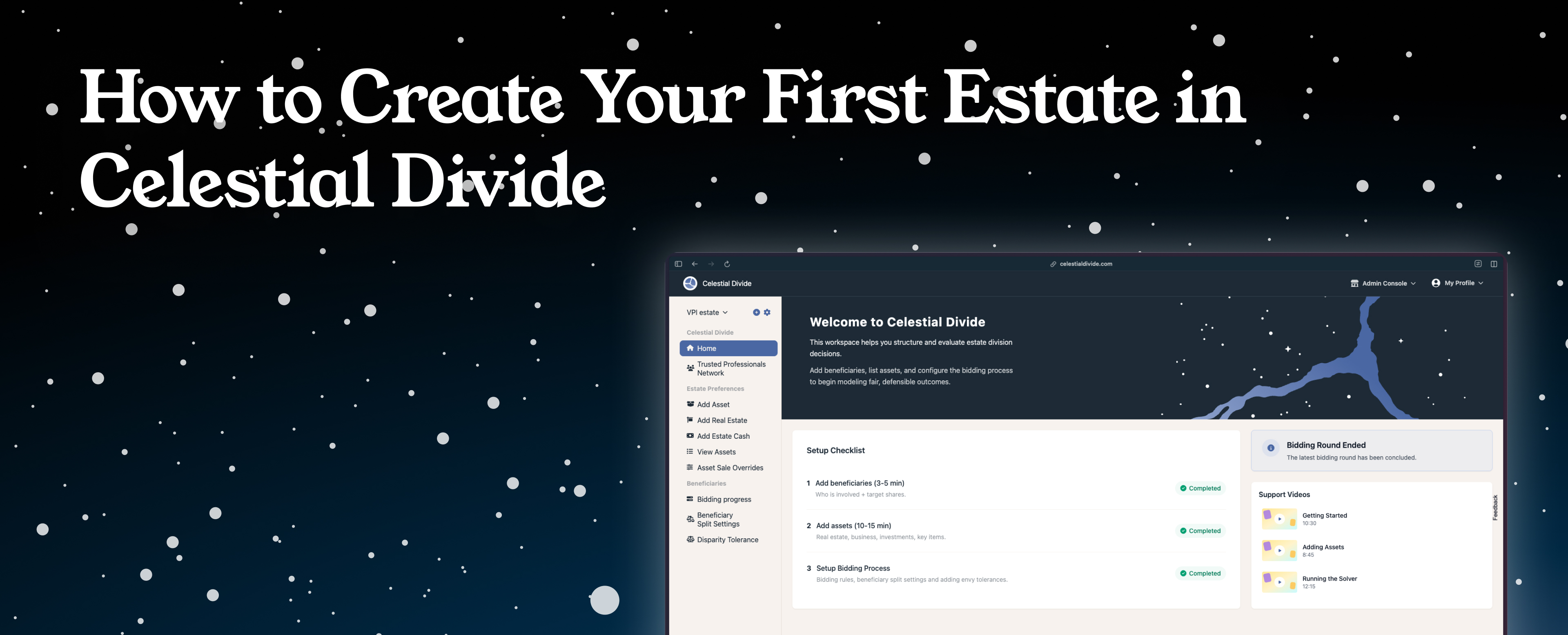 How to Create Your First Estate in Celestial Divide