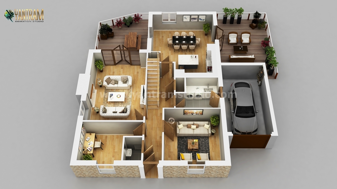 CGMEETUP - Residential Apartment 3D Floor Plan Design by Architectural  Rendering Services, Wasilla – Alaska by Yantram Architectural Design Studio