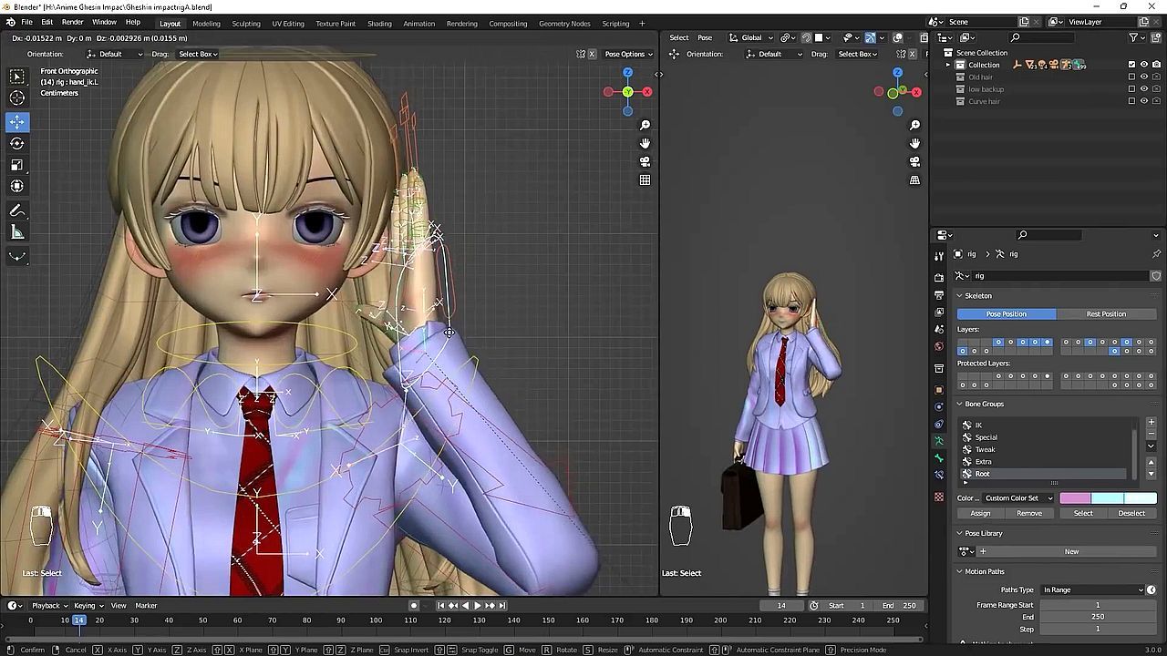 CGMEETUP - Blender  : Anime School Girl Modeling by CGMEETUP