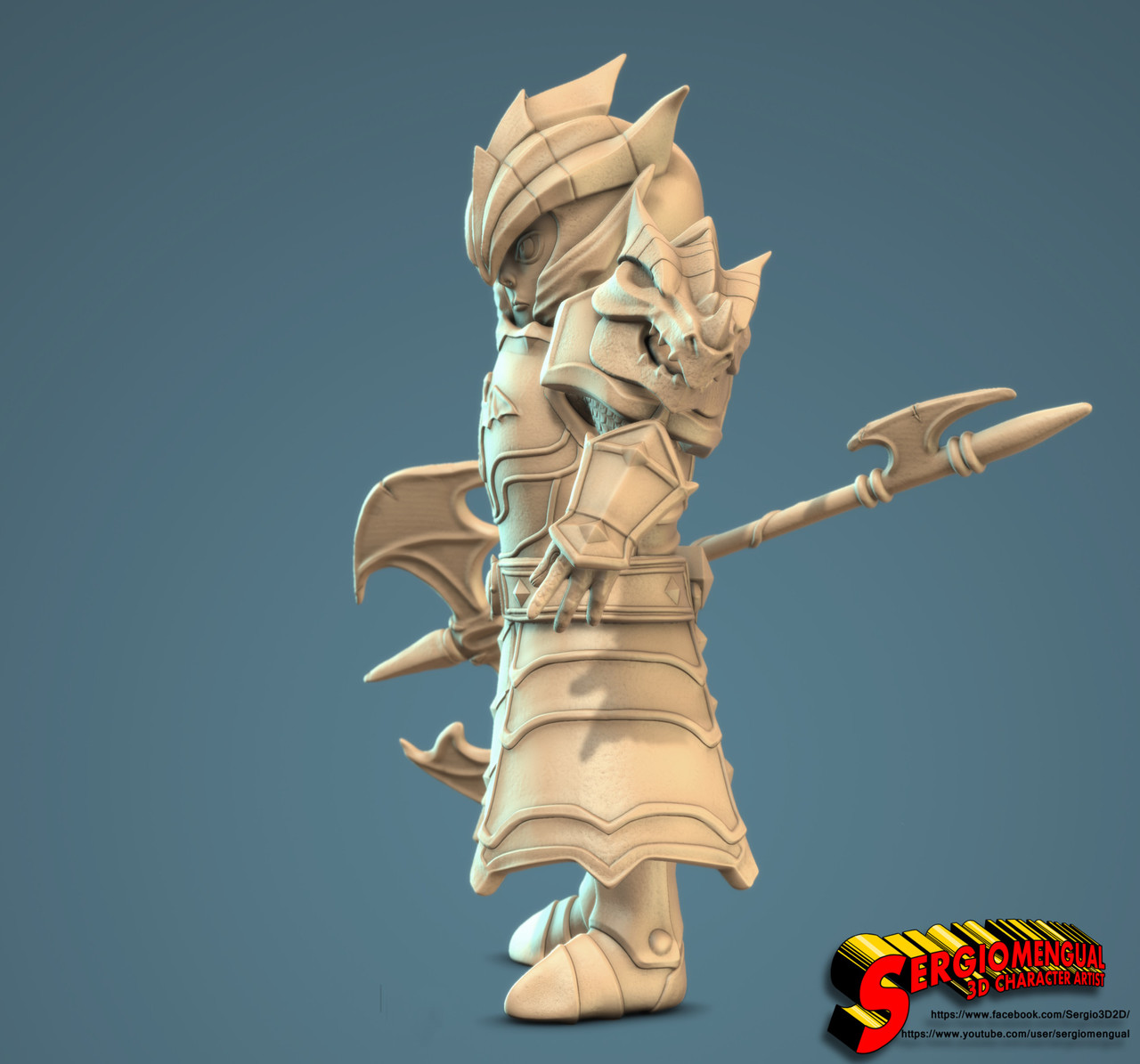 CGMEETUP Summoner Wars Laika Fire Knight Digital 3D