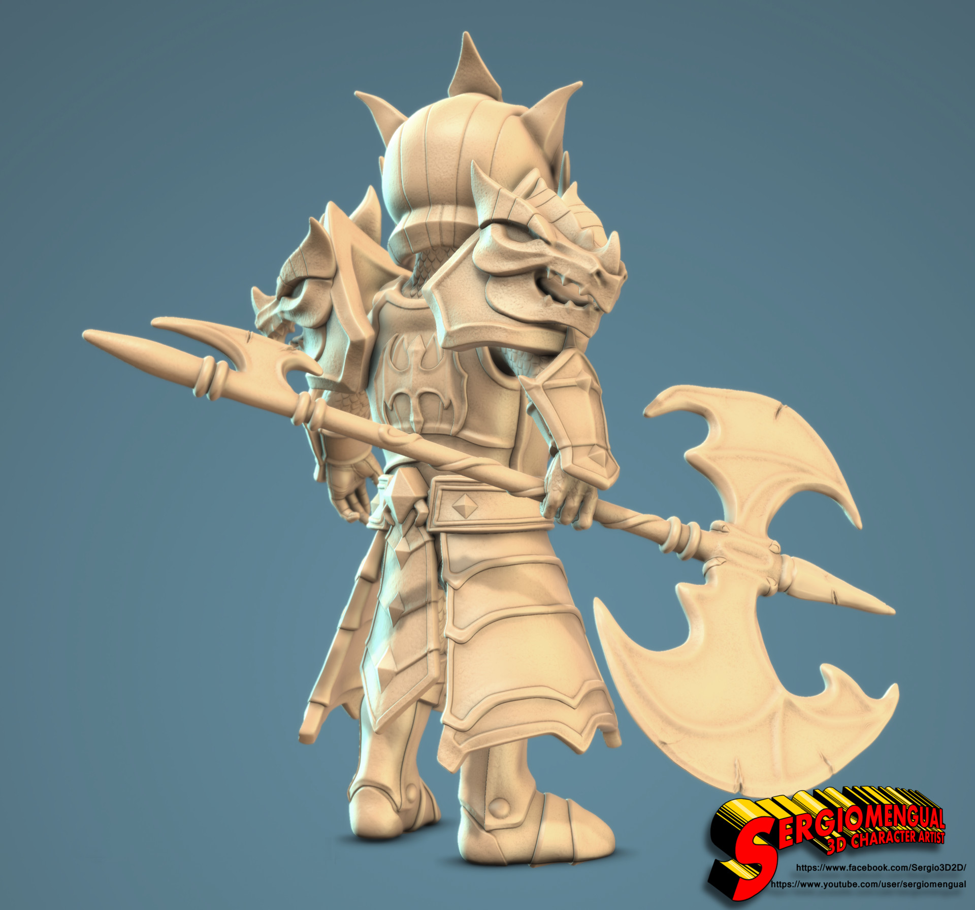 CGMEETUP Summoner Wars Laika Fire Knight Digital 3D