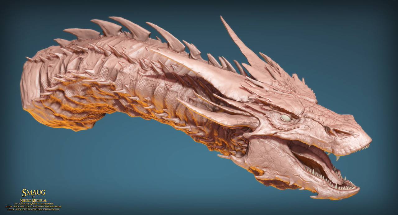 CGMEETUP - Smaug Speed Sculpt Mudbox 2018.2 by Sergio Mengual