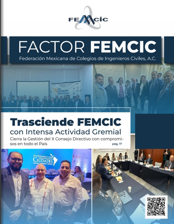 Portada de Nueva Edición de la Revista Factor FEMCIC: Cancún en el Centro de la Ingeniería Civil Nacional