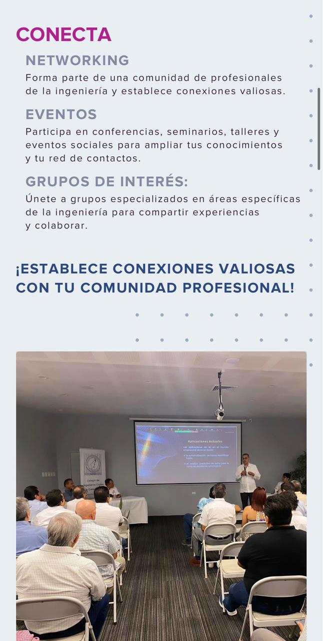 Captura mobile de la página de cursos con inscripción online