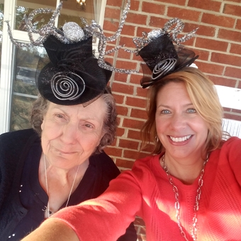 Baumann with Doris Hartis, who was the first patient she profiled as part of the LifeBio program with Hospice. Hartis was previously in hospice care, and has graduated from the program. 20171031_162630 1