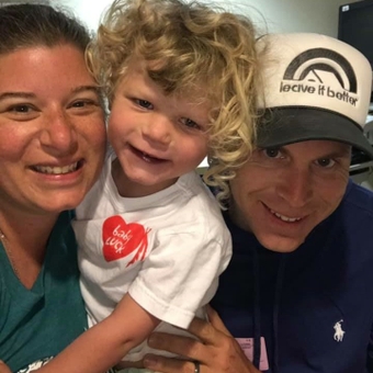 The Lyons family (from left) - Mackenzie, Shea and Paul. lyons family 2