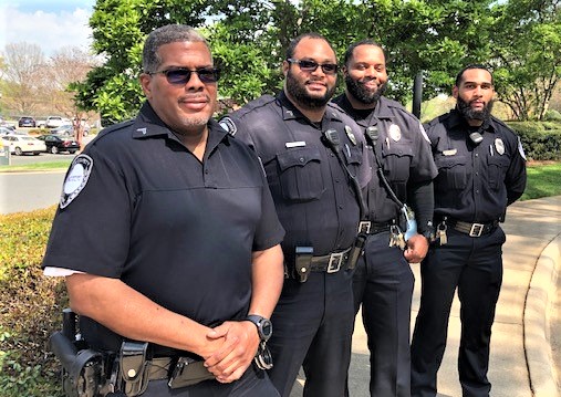 Novant Health security guards (from left) Chapell Wilks, Roddy White, Sean Colston and Dawan Nolton securityguards