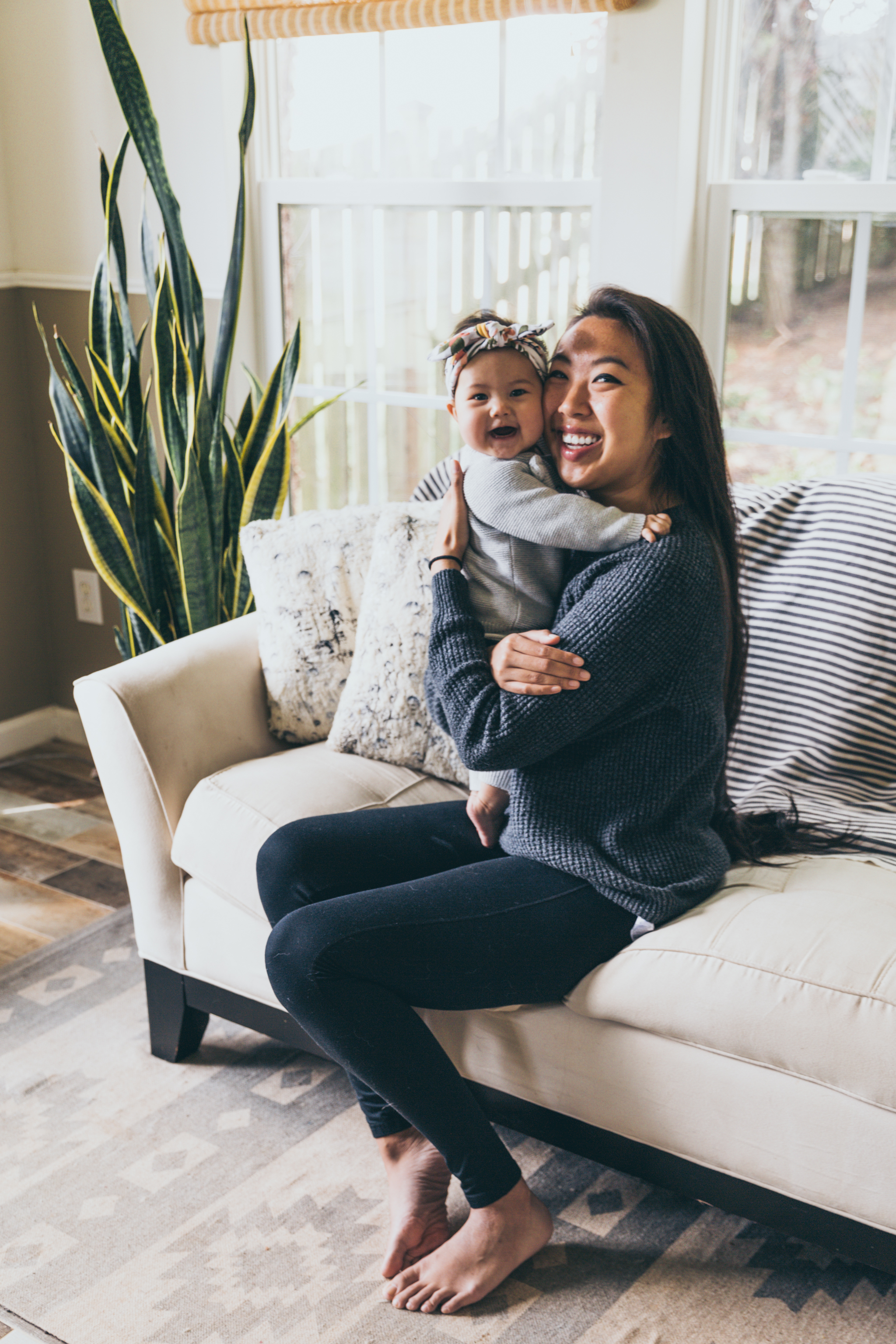 First-time mom Anida Kleege holds her daughter, Holland. First-time mom Anida Kleege holds her daughter, Holland.