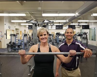 Matt Fortune helps bodybuilder Tricia Thomas reach her goals. Matt Fortune helps bodybuilder Tricia Thomas reach her goals.