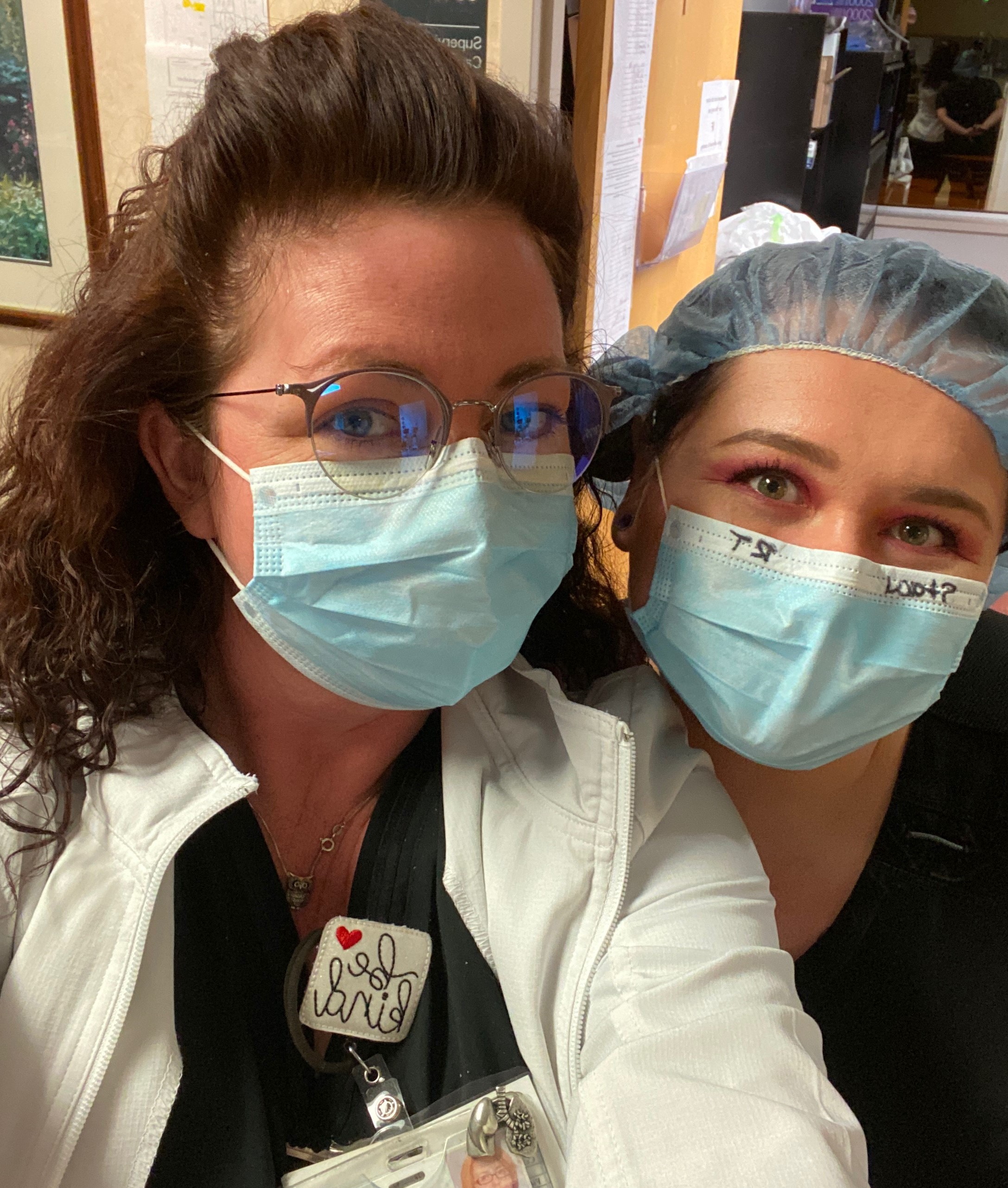 Christina Long (left) recently became a respiratory therapist supervisor ChristinaLong
