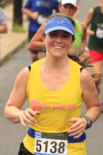 Regan White runs a half marathon. Regan White runs a half marathon.