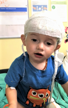 Ellis Frey was home one day after brain surgery. ellis5