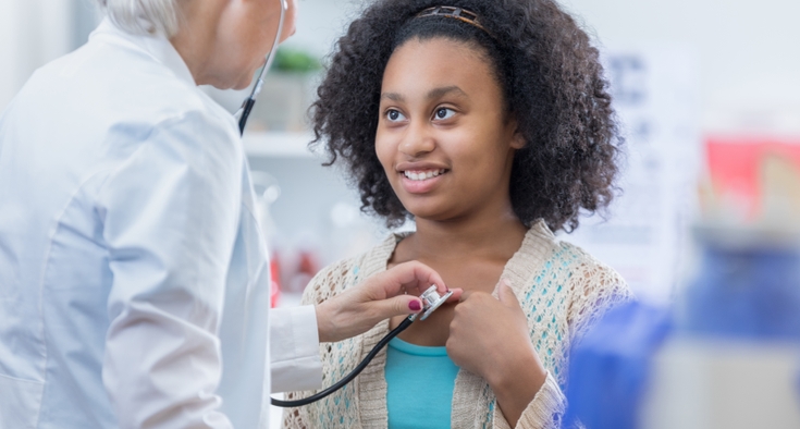 teen with doctor
