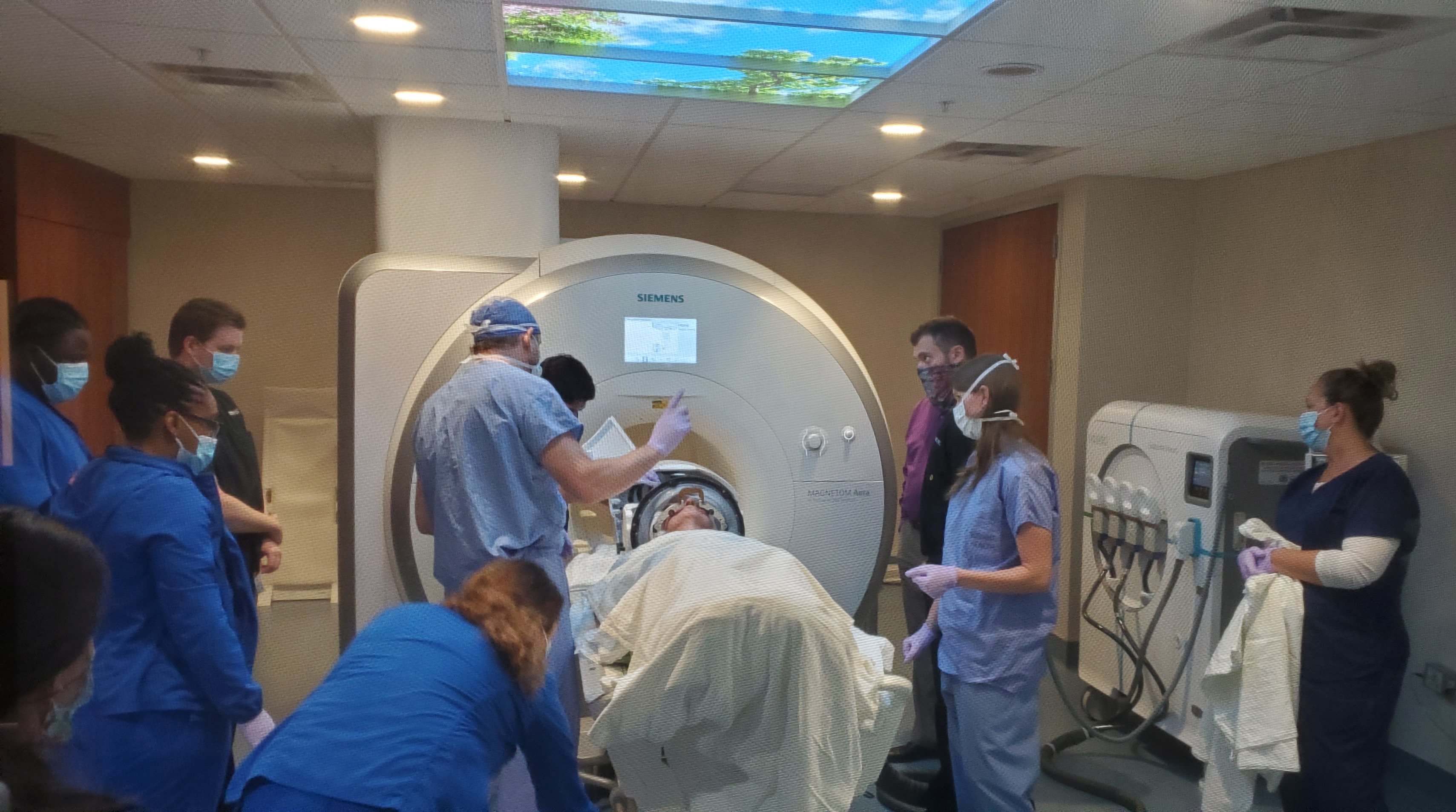 Larry Hicks was awake throughout his brain surgery by Dr. Charles Munyon. Larry MRI