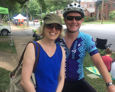 Alicia and husband Dave, who rode the 24 Hours of Booty to raise money for cancer survivorship. Alicia and husband Dave1