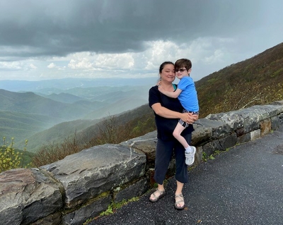 Gabe and his mom
