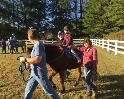 Gabe on horseback