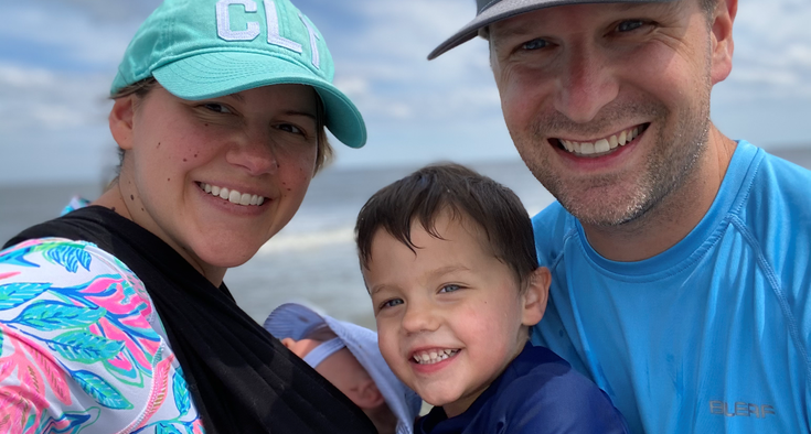 Bush family at the beach