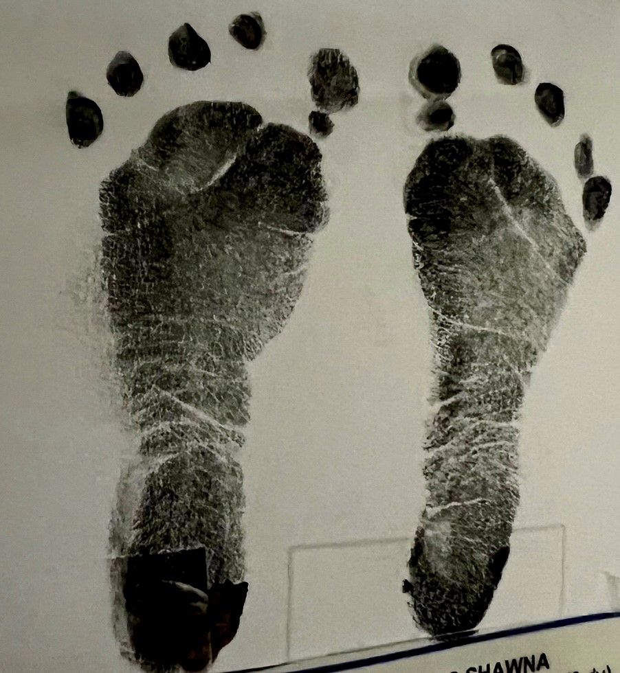 Navy Grey MacDowell footprints