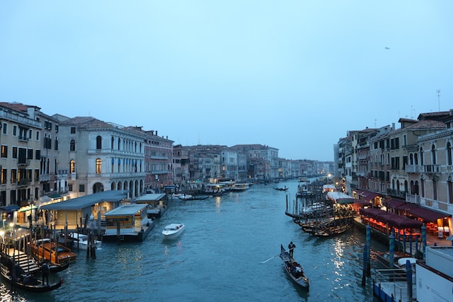 Exploring Venice's Canals at Twilight
