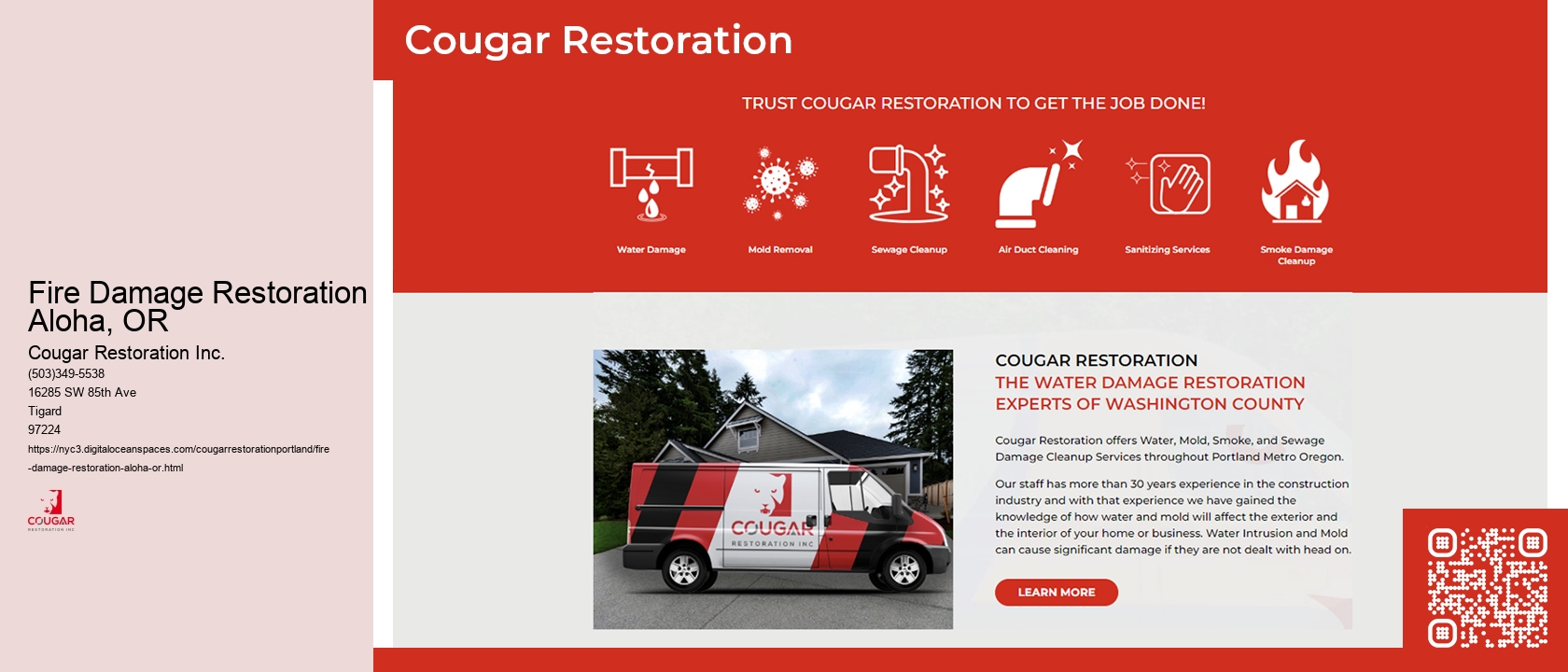 Fire Damage Restoration Aloha, OR