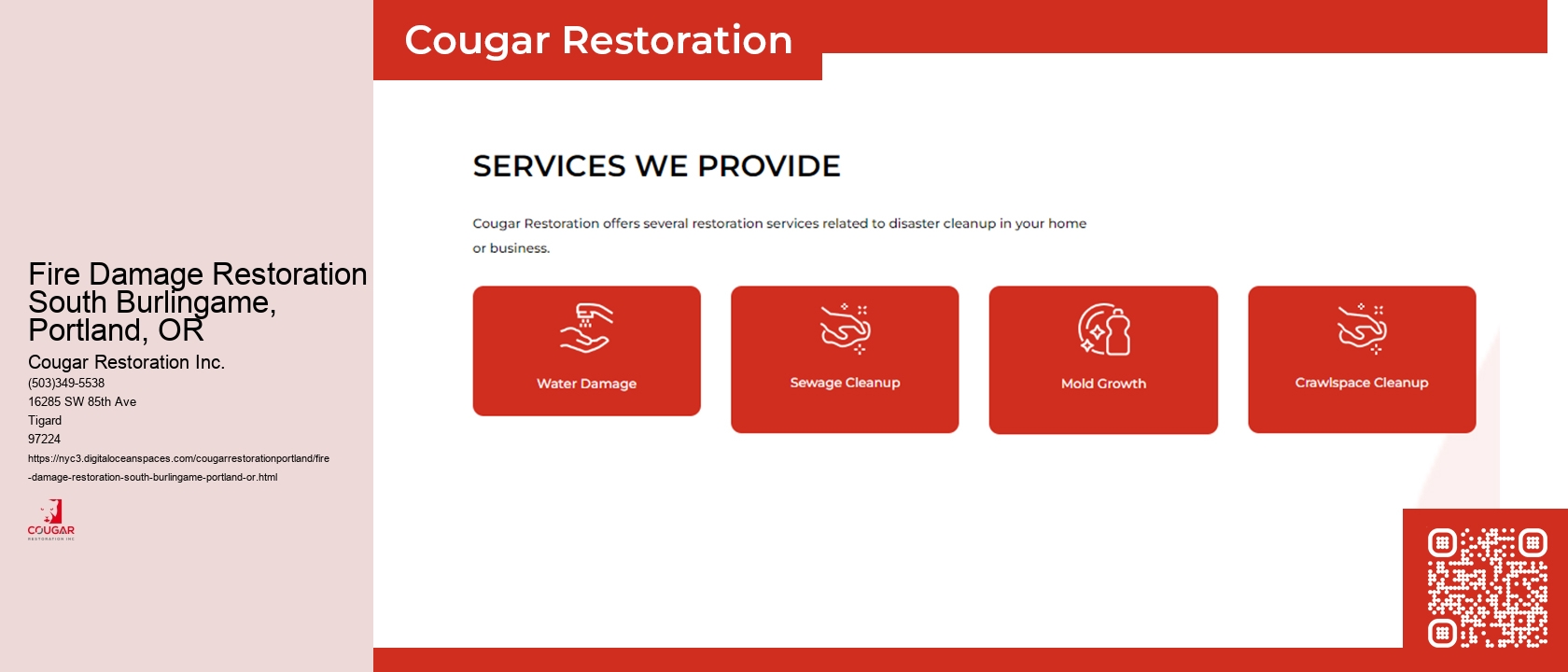 Fire Damage Restoration South Burlingame, Portland, OR