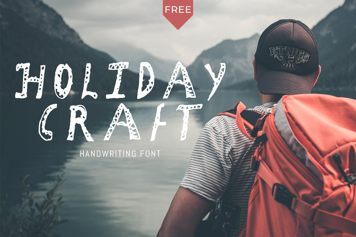 Free Holiday Craft Handmade Font Cover