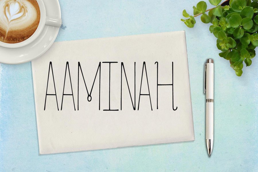 Free Aaminah Font Cover