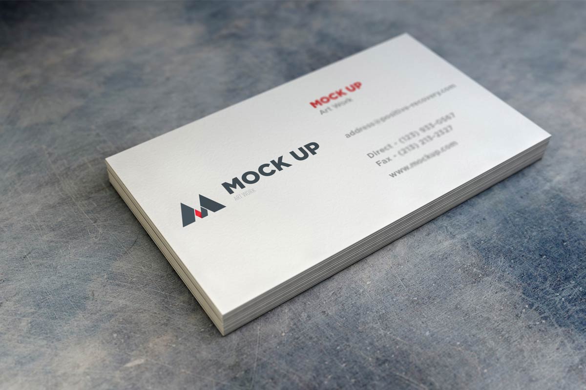 Download Free Realistic Business Card MockUp - V2 ~ Creativetacos