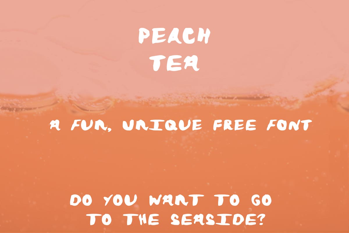 Free Peach Tea Handwritten Font