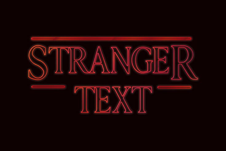 Free Stranger Things PSD Text Style