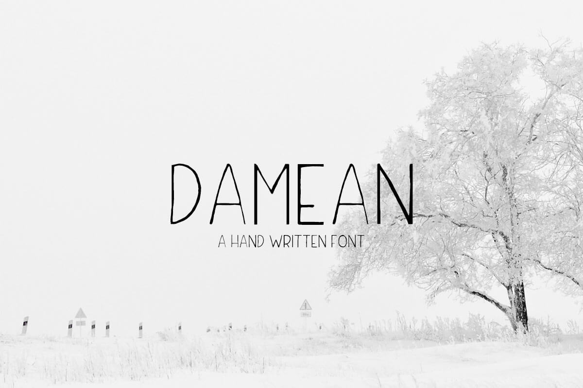 Free Damean Handmade Demo Font